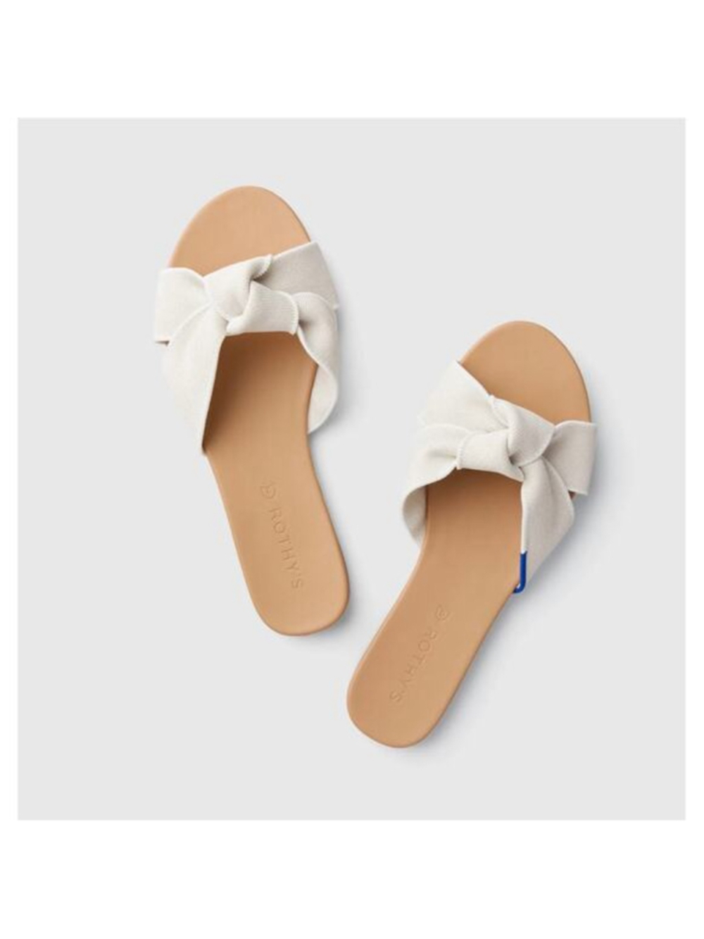 Rothy's The Knot slide sandal Cream 7.5